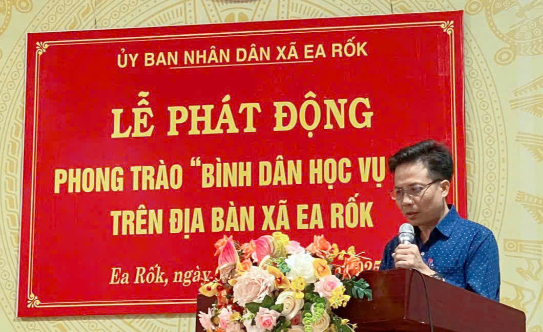 Ea Rốk phát động Phong trào “Bình dân học vụ số” giai đoạn 2025 – 2030