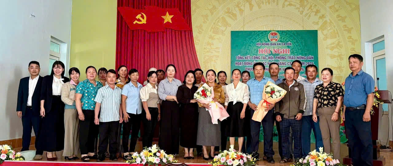 Hội Nông dân xã Ea Rốk tổng kết công tác Hội và hoạt động ủy thác NHCSXH năm 2025