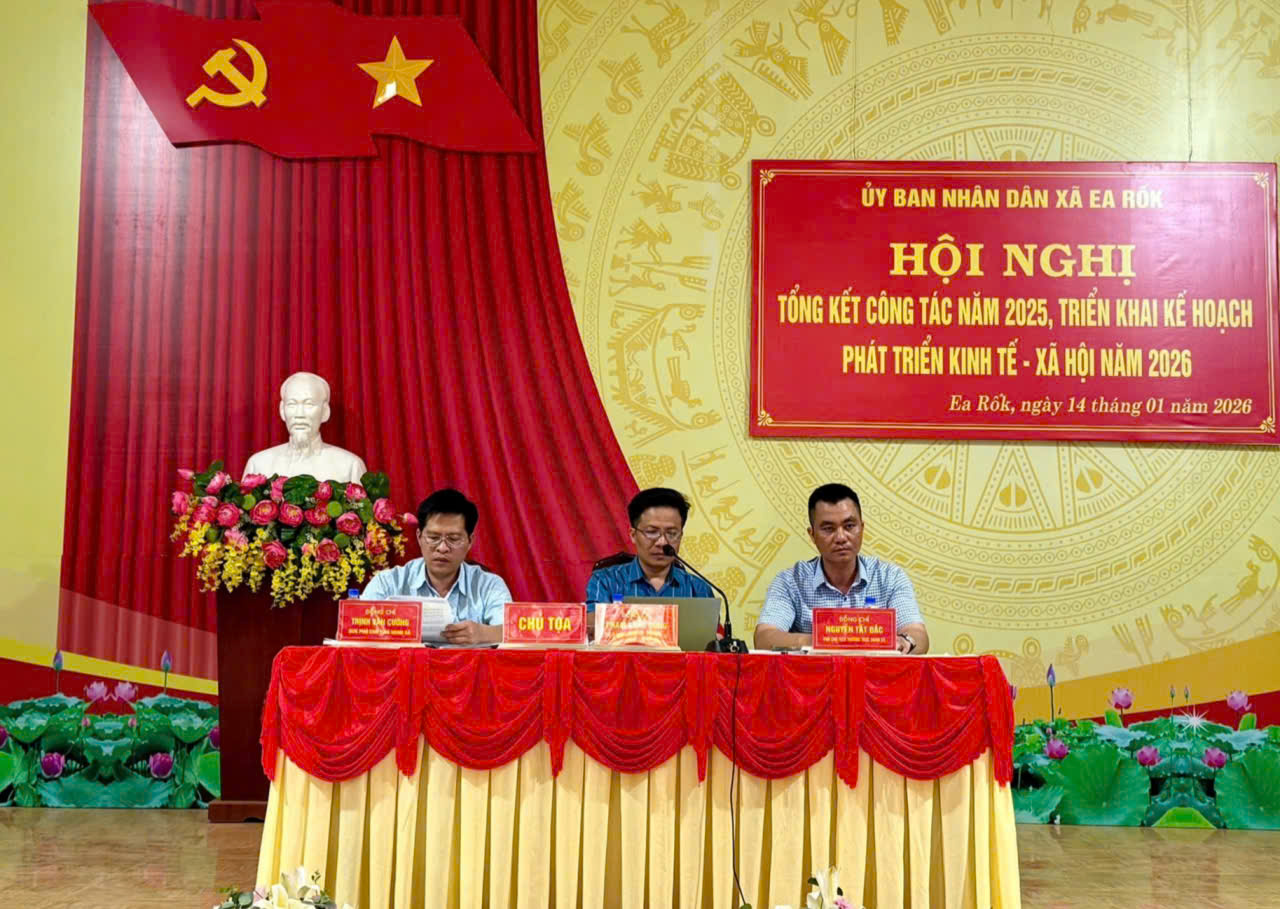 UBND xã Ea Rốk tổng kết công tác năm 2025, triển khai kế hoạch phát triển kinh tế – xã hội năm 2026