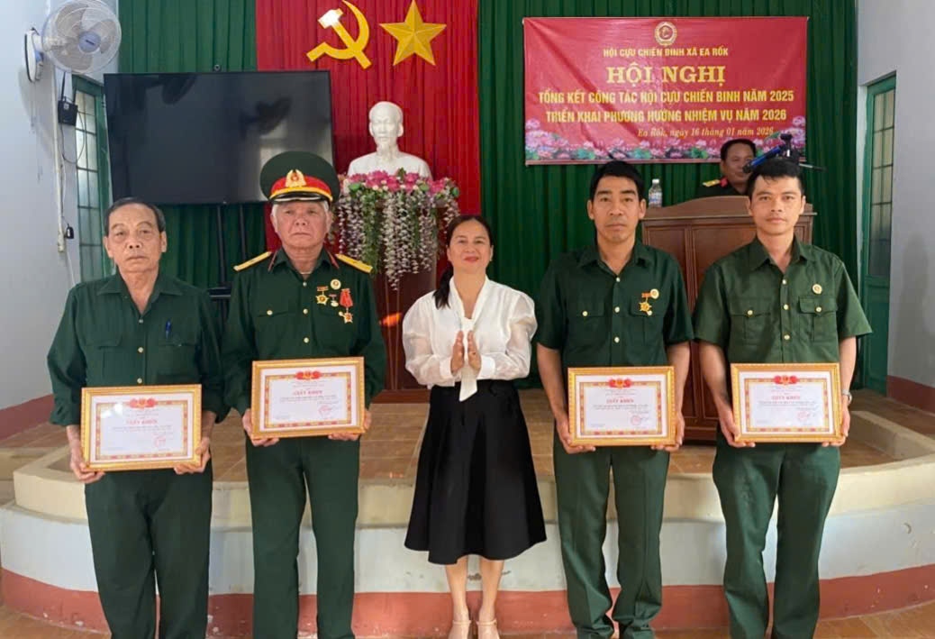 Hội Cựu chiến binh xã Ea Rốk tổng kết công tác Hội năm 2025