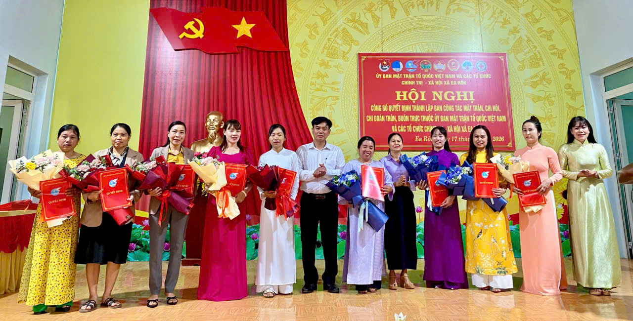Xã Ea Rốk kiện toàn tổ chức ở khu dân cư sau sáp nhập, củng cố "cầu nối" giữa Đảng với Nhân dân