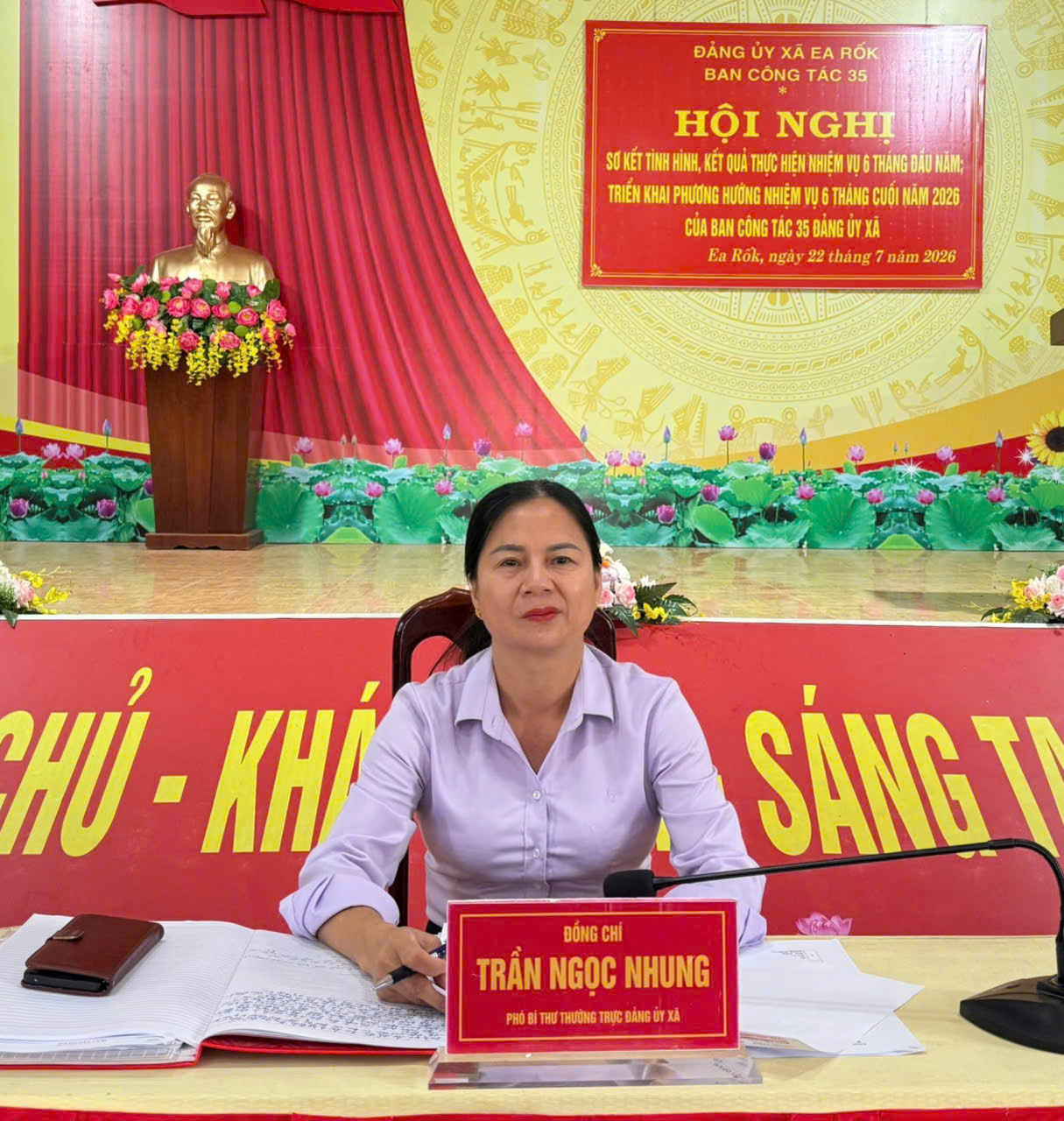 Ban Công tác 35 Đảng ủy xã Ea Rốk sơ kết công tác 6 tháng đầu năm 2026