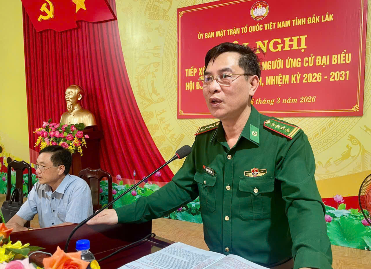 Ứng cử viên đại biểu HĐND tỉnh khóa XI, nhiệm kỳ 2026 – 2031 tiếp xúc cử tri xã Ea Rốk