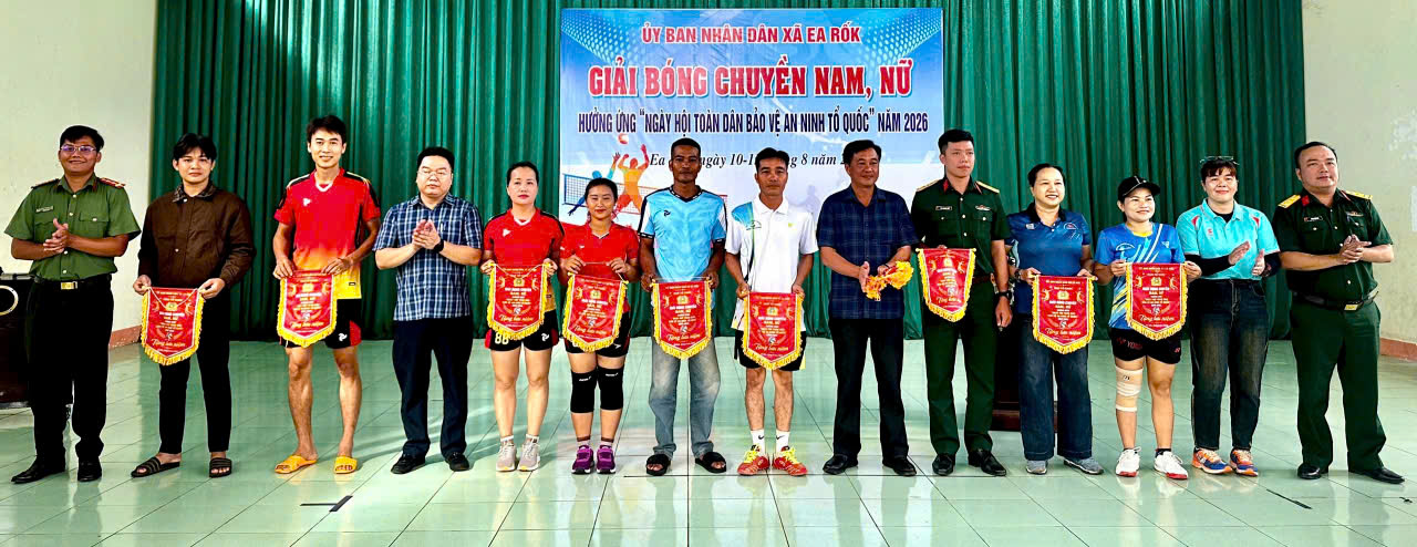 Khai mạc Giải bóng chuyền nam, nữ hưởng ứng “Ngày hội toàn dân bảo vệ an ninh Tổ quốc” năm 2026