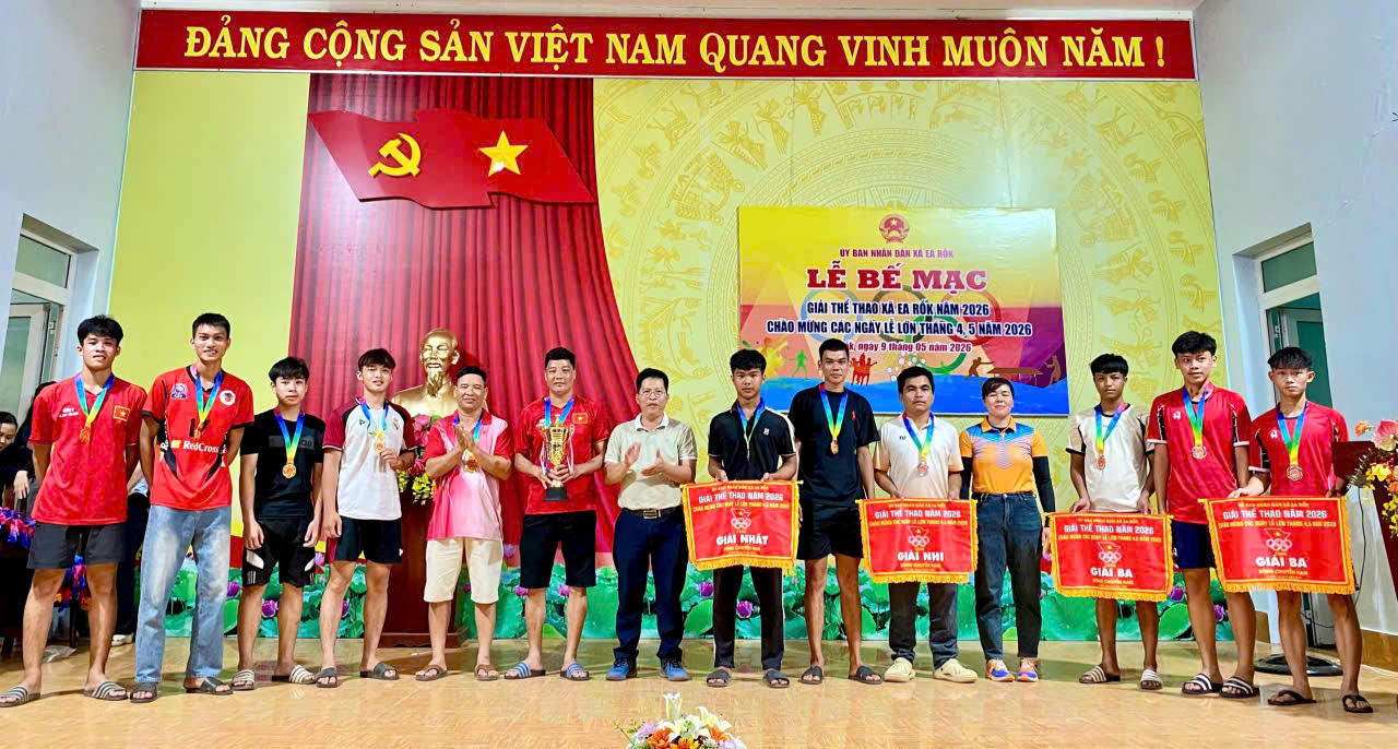 Xã Ea Rốk tổ chức thành công Giải thể thao chào mừng các ngày lễ lớn trong tháng 4 và tháng 5 năm 2026